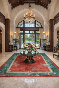 Art deco Chinese rug in foyer image