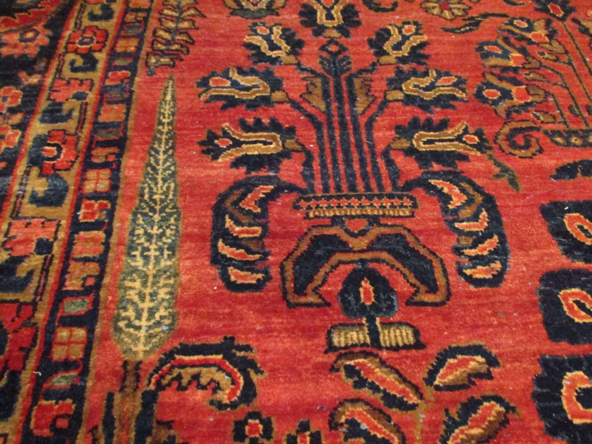 #7436 Mahajaran Sarouk Persian Antique Rug 8'10" X 11'7" - Image 3
