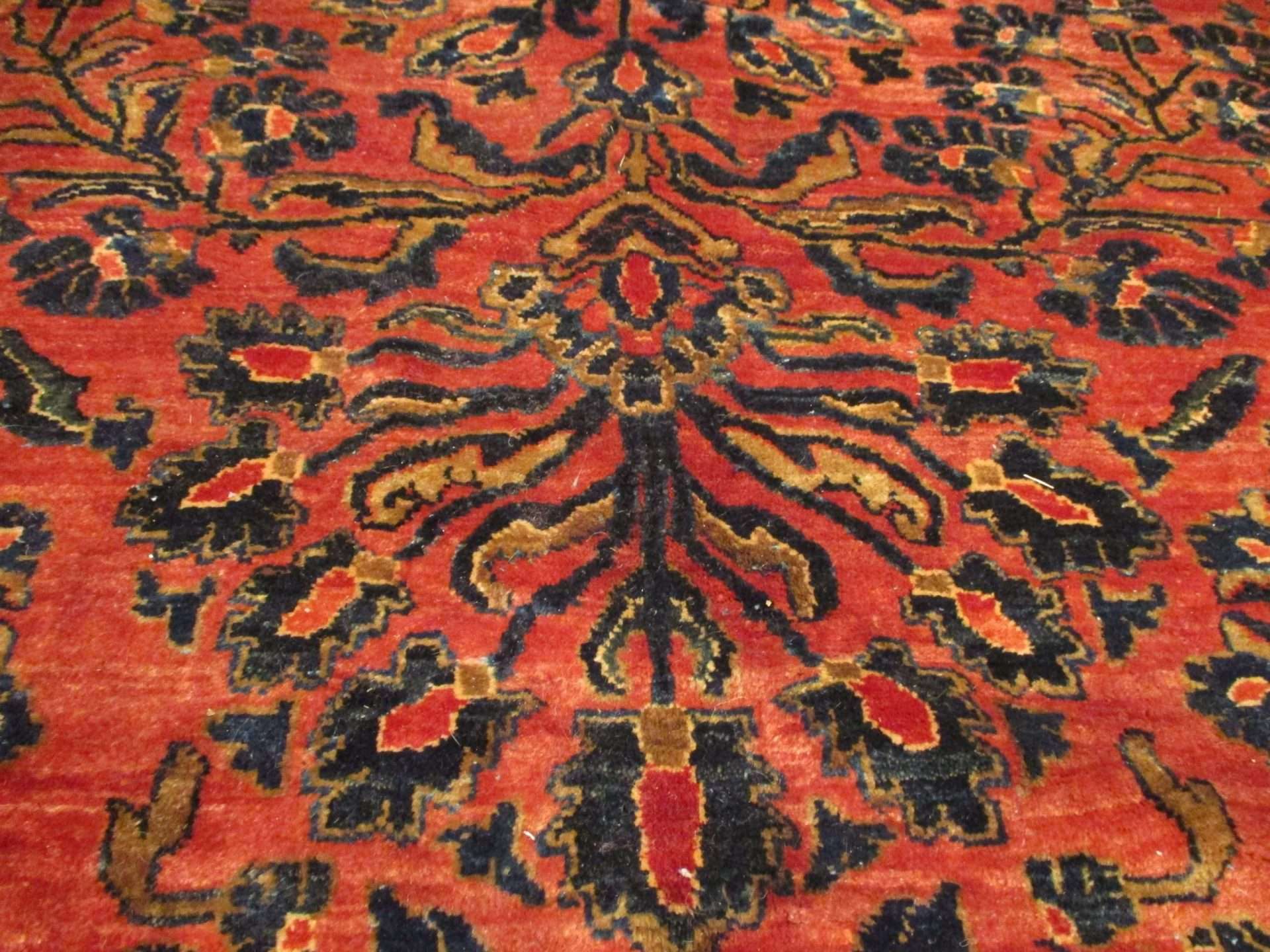 #7436 Mahajaran Sarouk Persian Antique Rug 8'10" X 11'7" - Image 5