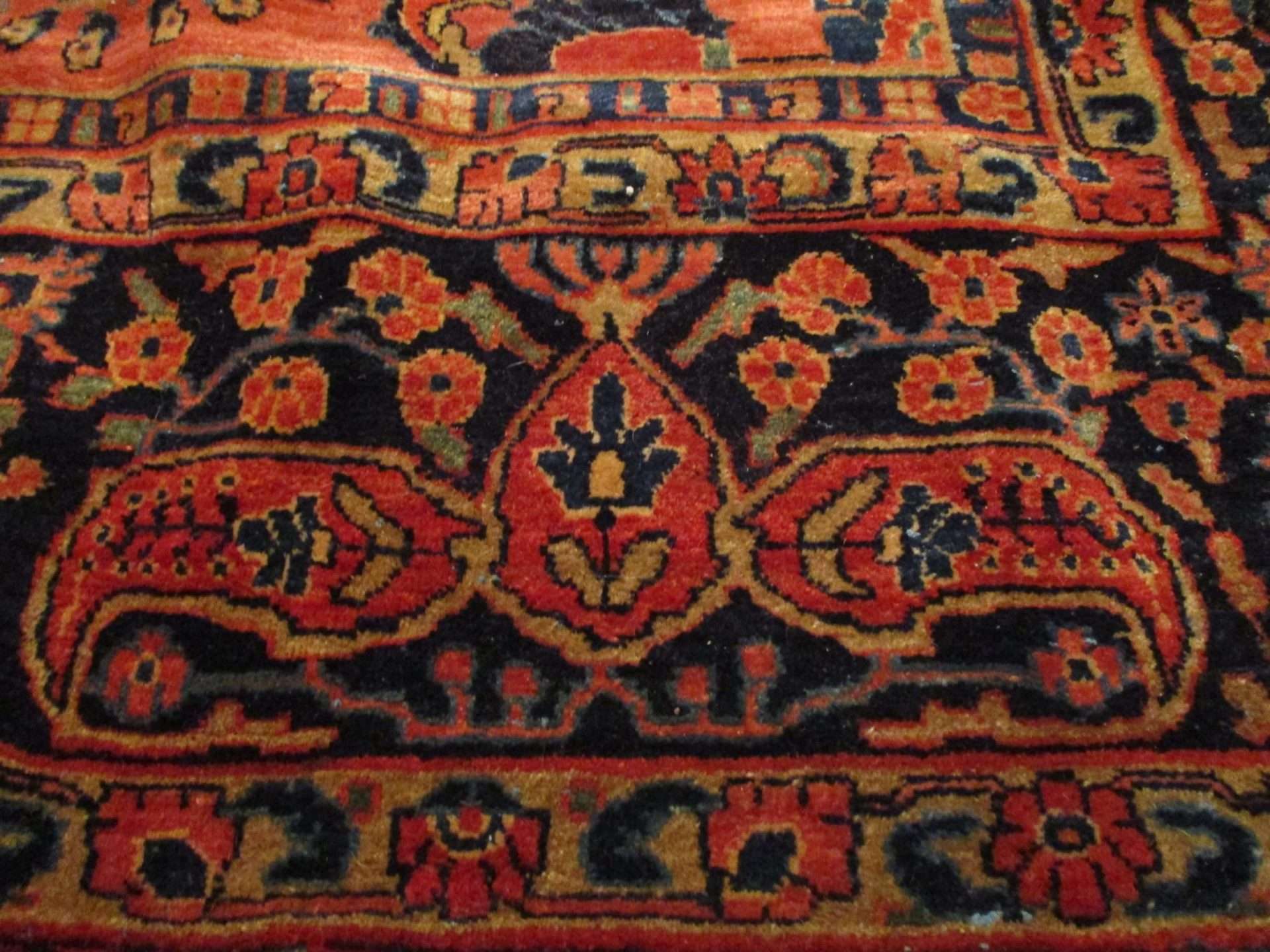 #7436 Mahajaran Sarouk Persian Antique Rug 8'10" X 11'7" - Image 6