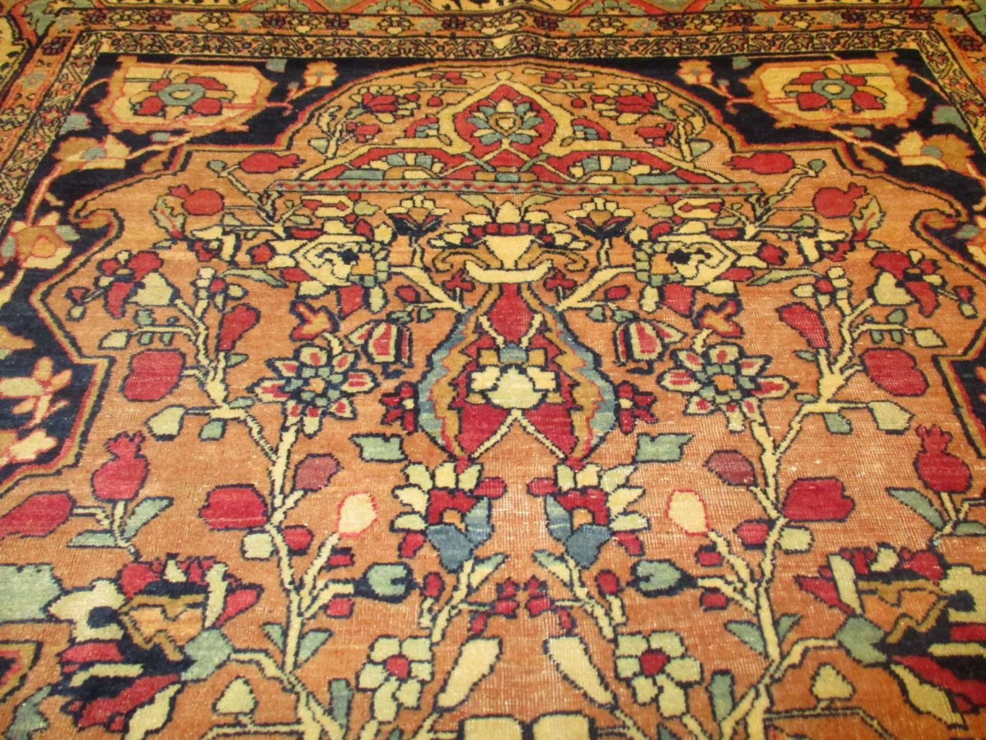 Antique Laver Kerman Oriental Rug 4’3” X 6’7” #7947 - Image 5