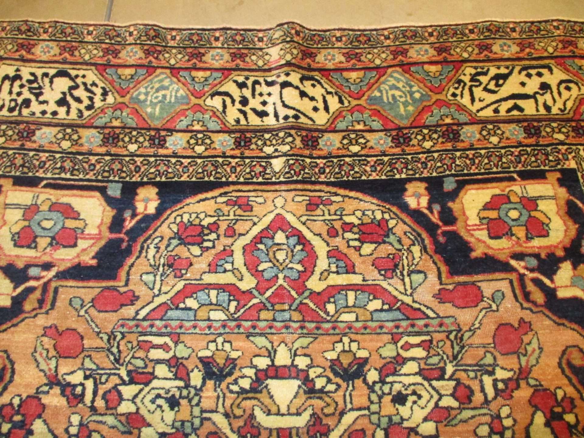 Antique Laver Kerman Oriental Rug 4’3” X 6’7” #7947 - Image 6