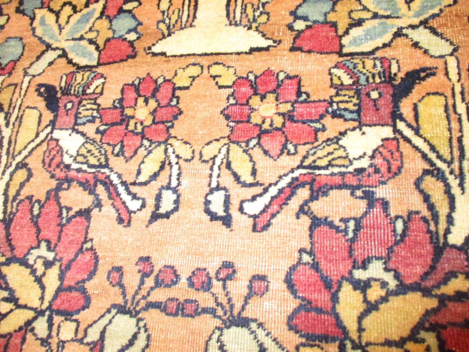 Antique Laver Kerman Oriental Rug 4’3” X 6’7” #7947 - Image 8