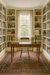 persian sarouk Oriental rug in office image