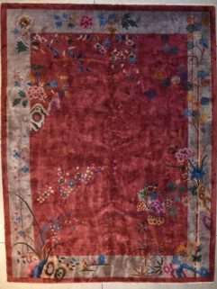 raspberry red Art deco Rug image