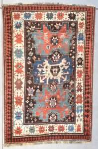 antique Caucasian Kazak Oriental rug image