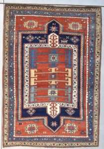 antique Caucasian Kazak Oriental Rug image